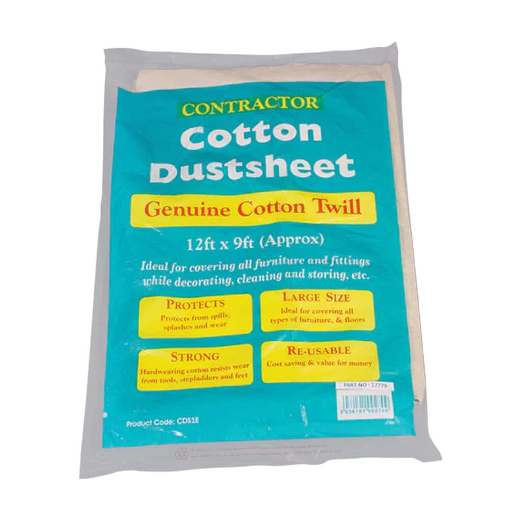 Bond It Heavy Duty Cotton Twill Dust Sheet 12 x 9ft