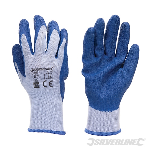 Silverline Latex Builders Gloves XL10