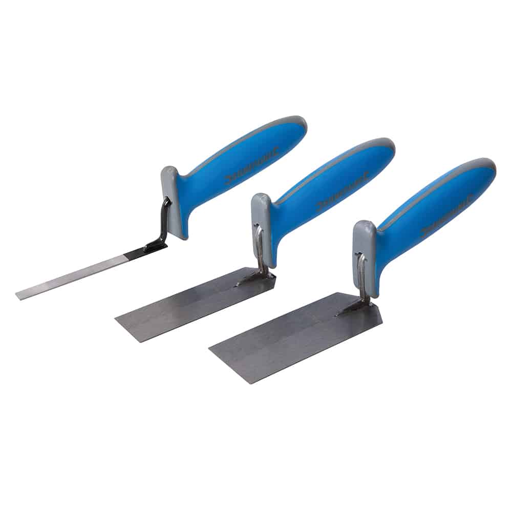 Silverline Soft‑Grip Margin Trowel Set 3 pce